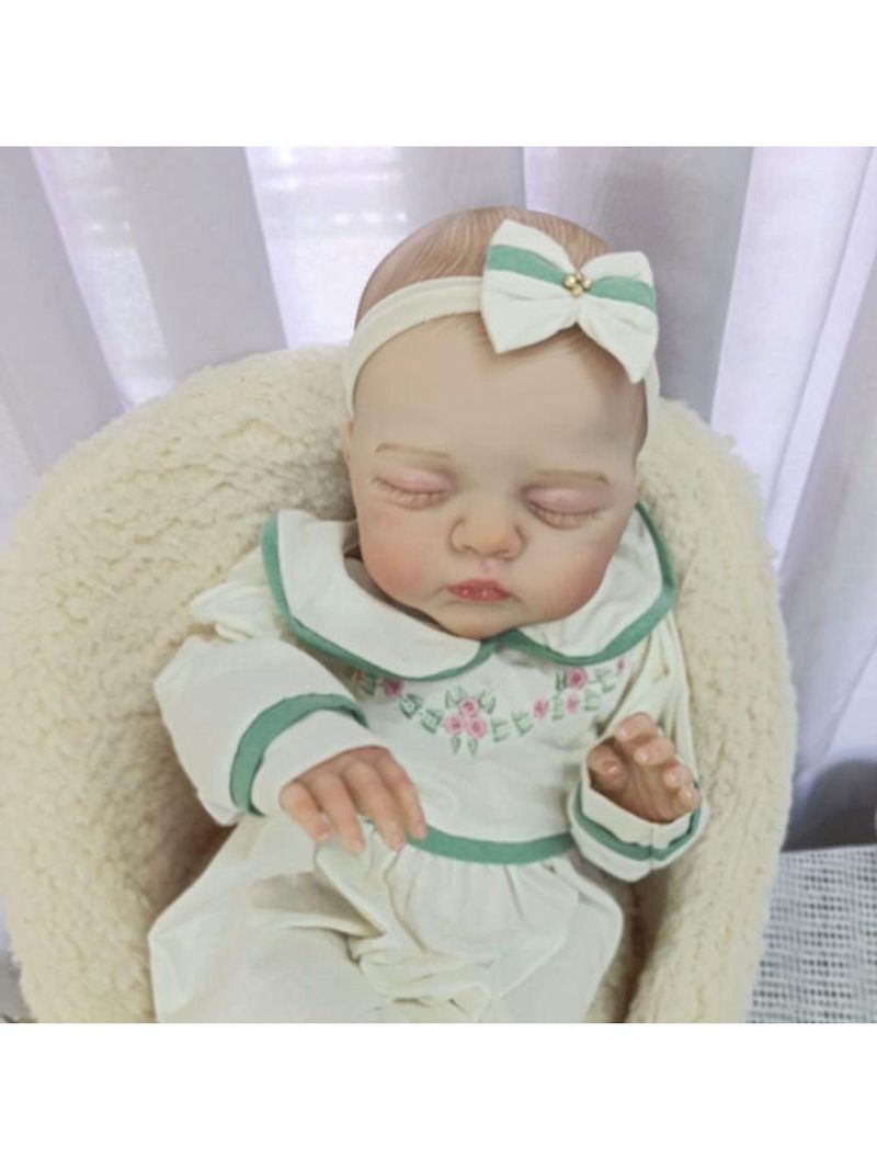 Bebe Reborn Menina, Dormindo, Realista, Corpo De Pano Macio Realista