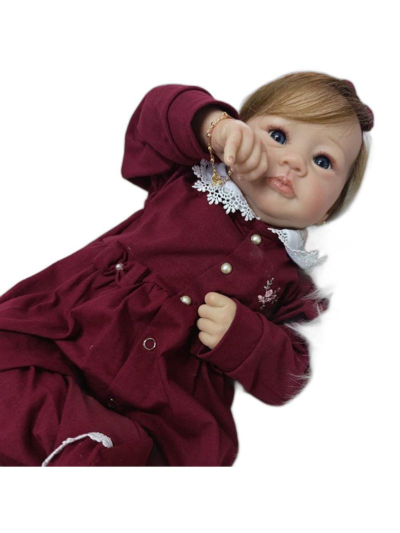 Bebe Reborn Menina, Corpo De Pano Macio, Realista, Cabelo Implantado Fio A Fio
