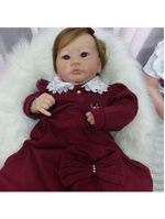 Bebe Reborn Menina, Corpo De Pano Macio, Realista, Cabelo Implantado Fio A Fio