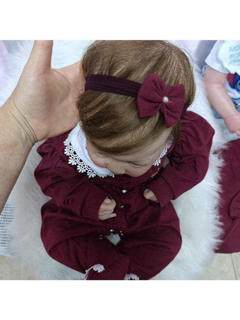 Bebe Reborn Menina, Corpo De Pano Macio, Realista, Cabelo Implantado Fio A Fio