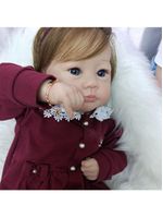 Bebe Reborn Menina, Corpo De Pano Macio, Realista, Cabelo Implantado Fio A Fio