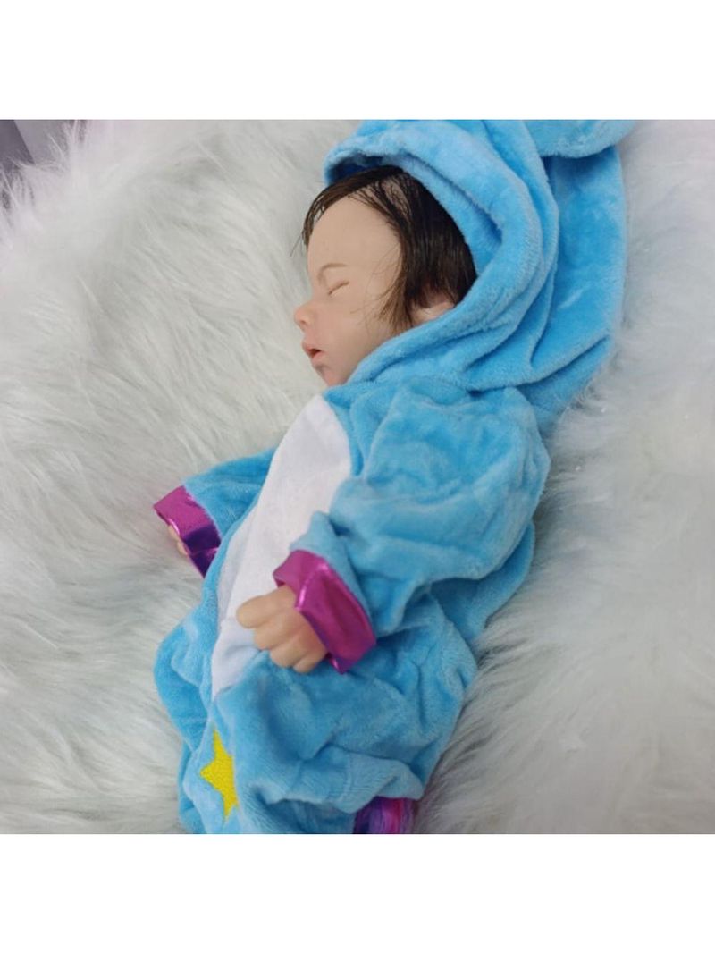 Bebe Reborn Menina Silicone Sólido Molinho Cabelo Implantado Fio A Fio Realista