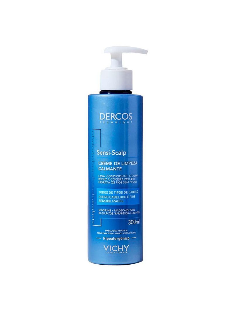 Creme de limpeza capitar vichy – sensi-scalp dercos