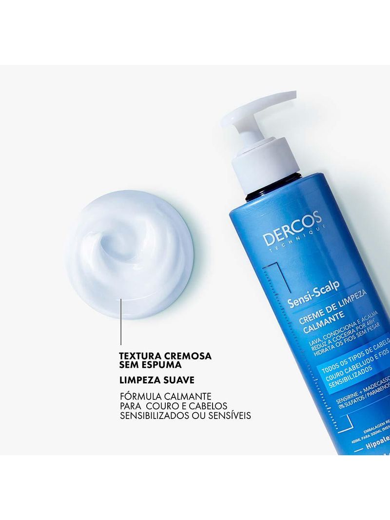 Creme de limpeza capitar vichy – sensi-scalp dercos