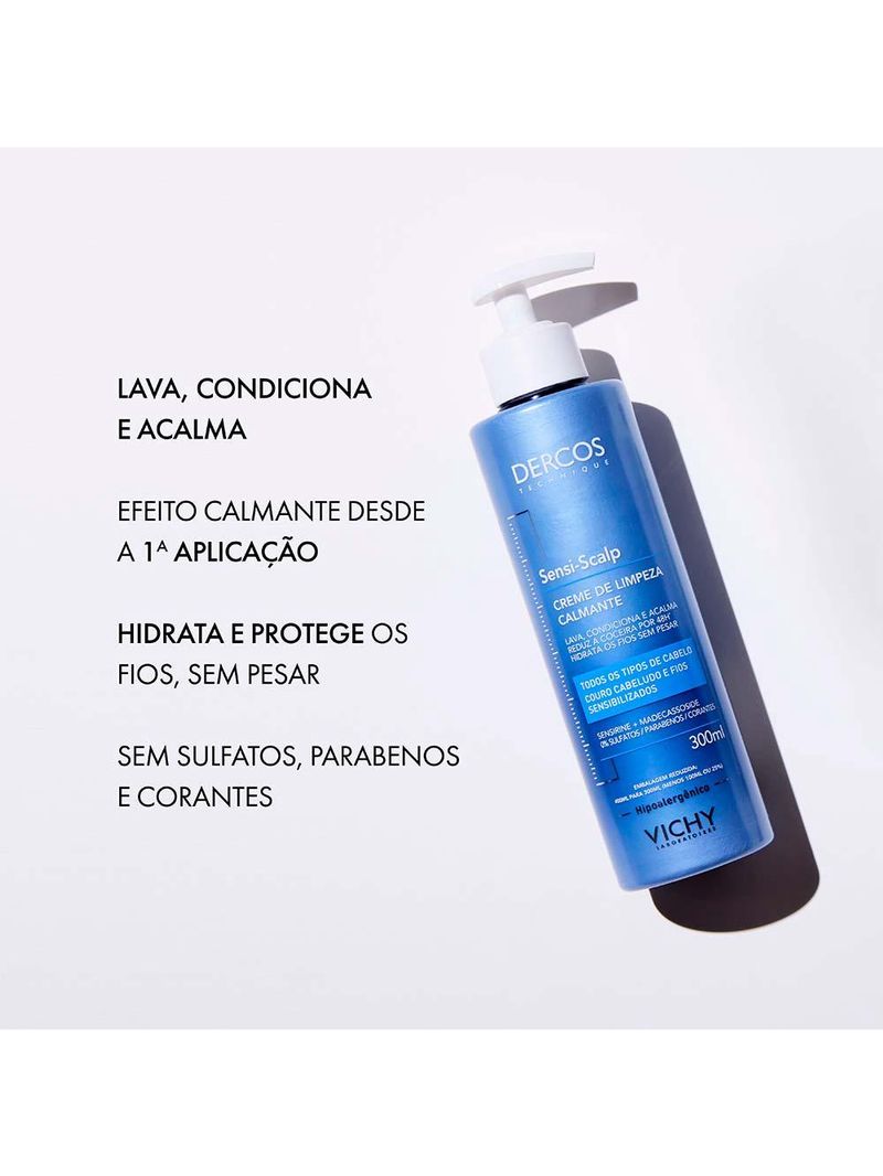 Creme de limpeza capitar vichy – sensi-scalp dercos