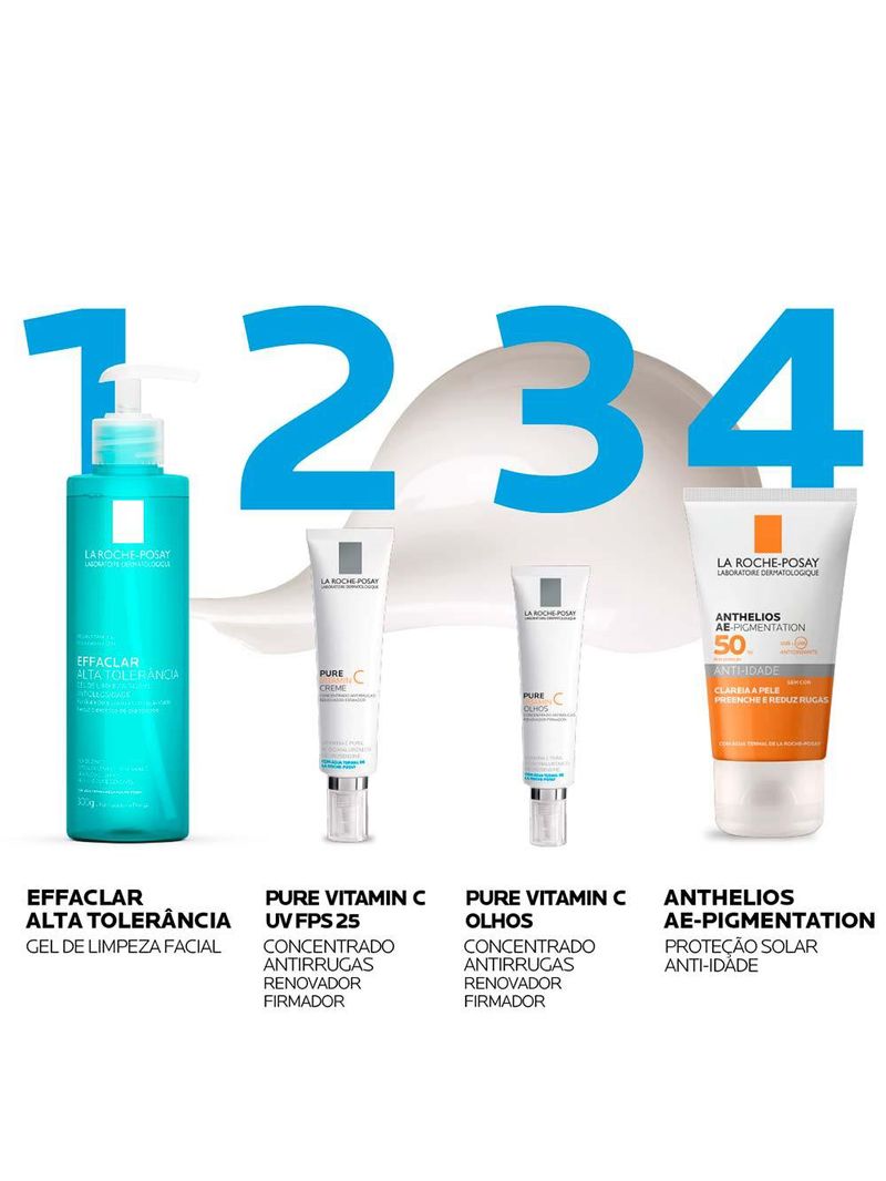 Creme facial anti-idade la roche-posay pure vitamin c fps25