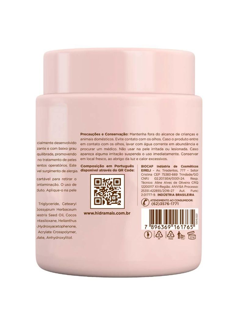 Creme para massagem hipoalergênico hidramais