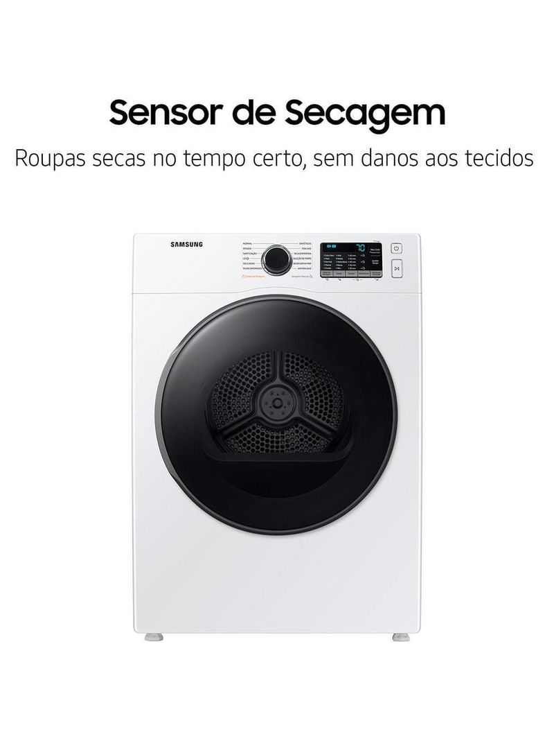 Secadora de roupas samsung 12kg dv12b6800ew 220v – branca