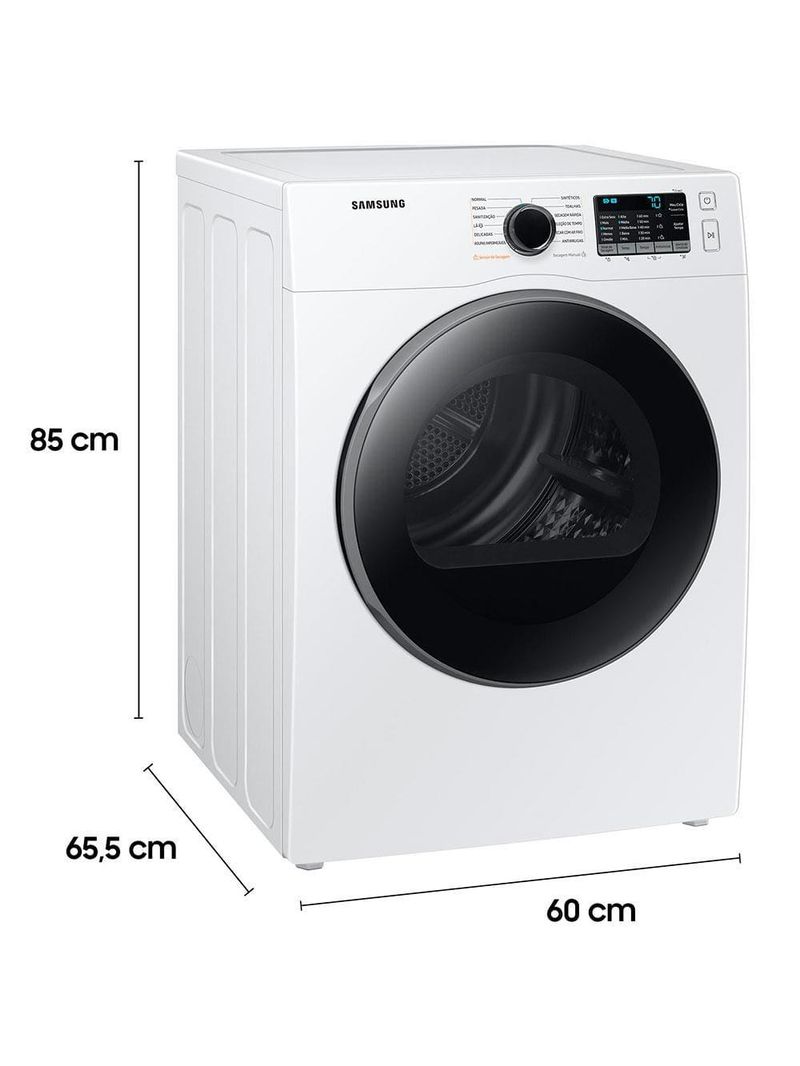 Secadora de roupas samsung 12kg dv12b6800ew 220v – branca