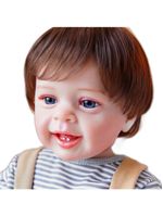 Bebe Reborn Menino Todo De Silicone De Vinil Realista Cabelo Implantado Fio A Fio