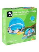 Piscina Infantil Inflável Zebra Bel 26 Litros Proteção Uv