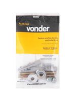 Conjunto Fixação P/ Sanitário 10mm Latonado C/ 2 Pçs Vonder