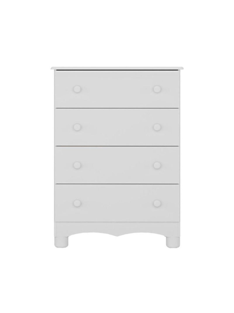 Cômoda Infantil 65cm Com 4 Gavetas Dengo Multimóveis Mp4409 Branco Branco