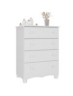 Cômoda Infantil 65cm Com 4 Gavetas Dengo Multimóveis Mp4409 Branco Branco