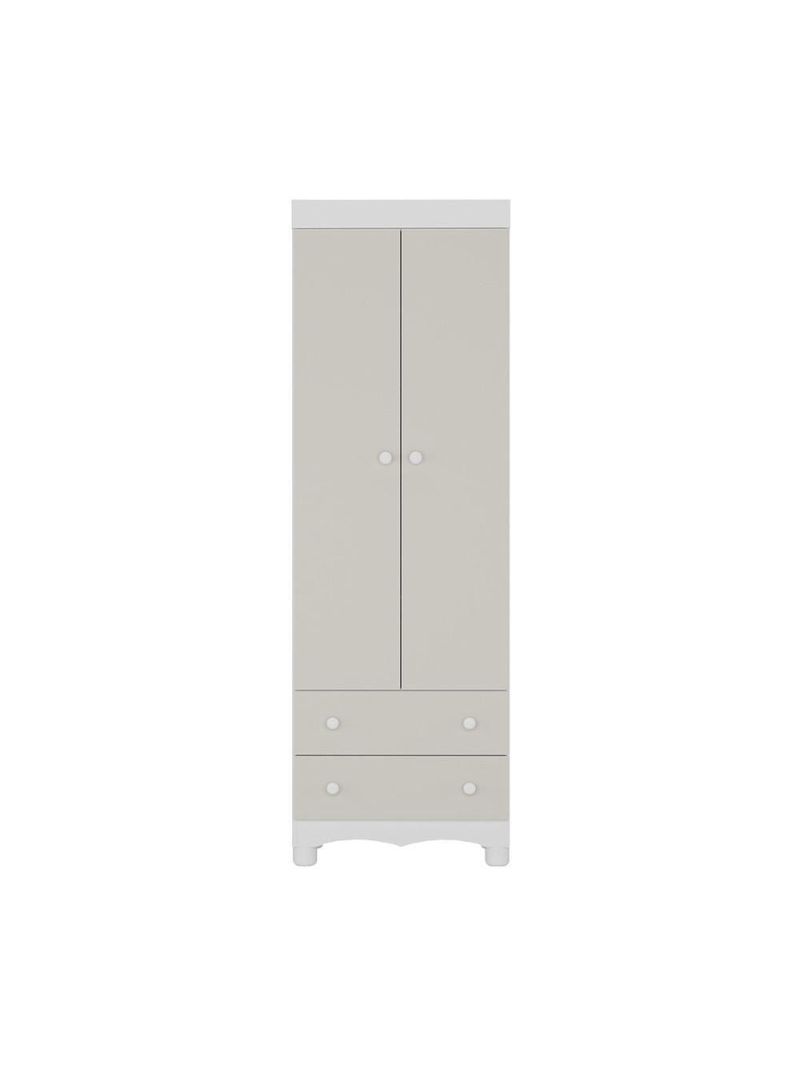 Guardaroupa Infantil 62cm 2 Portas E 2 Gavetas Dengo Multimóveis Mp4436 Brancooff White