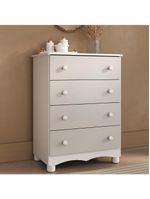 Cômoda Infantil 65cm Com 4 Gavetas Dengo Multimóveis Mp4409 Branco/off White Branco/off White