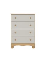 Cômoda Infantil 65cm Com 4 Gavetas Dengo Multimóveis Mp4409 Madeirado/off White Madeirado/off White