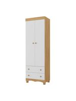 Guardaroupa Infantil 62cm 2 Portas E 2 Gavetas Dengo Multimóveis Mp4436 Madeiradobranco