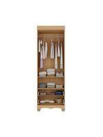 Guardaroupa Infantil 62cm 2 Portas E 2 Gavetas Dengo Multimóveis Mp4436 Madeiradobranco