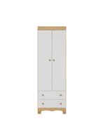 Guardaroupa Infantil 62cm 2 Portas E 2 Gavetas Dengo Multimóveis Mp4436 Madeiradobranco