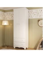 Guarda-roupa Infantil 62cm 2 Portas E 2 Gavetas Dengo Multimóveis Mp4436 Branco Branco