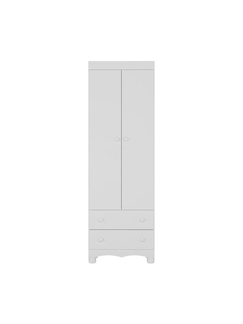Guarda-roupa Infantil 62cm 2 Portas E 2 Gavetas Dengo Multimóveis Mp4436 Branco Branco