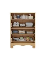 Cômoda Infantil 65cm Com 4 Gavetas Dengo Multimóveis Mp4409 Madeirado/branco Madeirado/branco