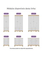 Cômoda Infantil 65cm Com 4 Gavetas Dengo Multimóveis Mp4409 Madeirado/branco Madeirado/branco