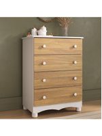 Cômoda Infantil 65cm Com 4 Gavetas Dengo Multimóveis Mp4409 Branco/madeirado Branco/madeirado