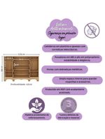 Cômoda Infantil 125cm 2 Portas E 4 Gavetas Dengo Multimóveis Mp4440 Madeirado Madeirado