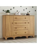 Cômoda Infantil 125cm 2 Portas E 4 Gavetas Dengo Multimóveis Mp4440 Madeirado Madeirado