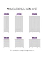Cômoda Infantil 125cm 2 Portas E 4 Gavetas Dengo Multimóveis Mp4440 Branco Branco