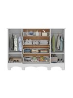 Cômoda Infantil 125cm 2 Portas E 4 Gavetas Dengo Multimóveis Mp4440 Branco Branco