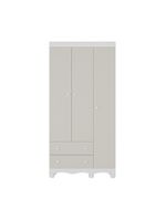 Guardaroupa Infantil 92cm 3 Portas E 2 Gavetas Dengo Multimóveis  Brancooff White