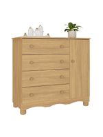 Cômoda Infantil 95cm 1 Porta E 4 Gavetas Dengo Multimóveis Mp4439 Madeirado Madeirado