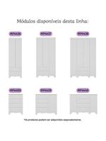 Cômoda Infantil 95cm 1 Porta E 4 Gavetas Dengo Multimóveis Mp4439 Branco Branco