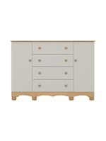 Cômoda Infantil 125cm 2 Portas E 4 Gavetas Dengo Multimóveis  Madeiradooff White