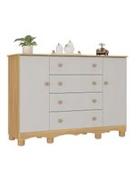 Cômoda Infantil 125cm 2 Portas E 4 Gavetas Dengo Multimóveis  Madeiradooff White