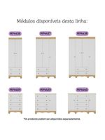 Cômoda Infantil 125cm 2 Portas E 4 Gavetas Dengo Multimóveis Mp4440 Madeiradobranco Madeiradobranco