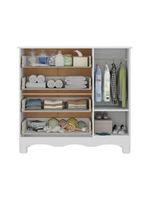 Cômoda Infantil 95cm 1 Porta E 4 Gavetas Dengo Multimóveis Mp4439 Branco/madeirado Branco/madeirado