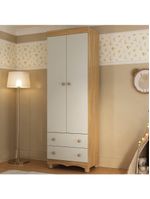 Guardaroupa Infantil 62cm 2 Portas E 2 Gavetas Dengo Multimóveis Mp4436 Madeiradooff White