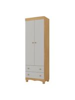 Guardaroupa Infantil 62cm 2 Portas E 2 Gavetas Dengo Multimóveis Mp4436 Madeiradooff White