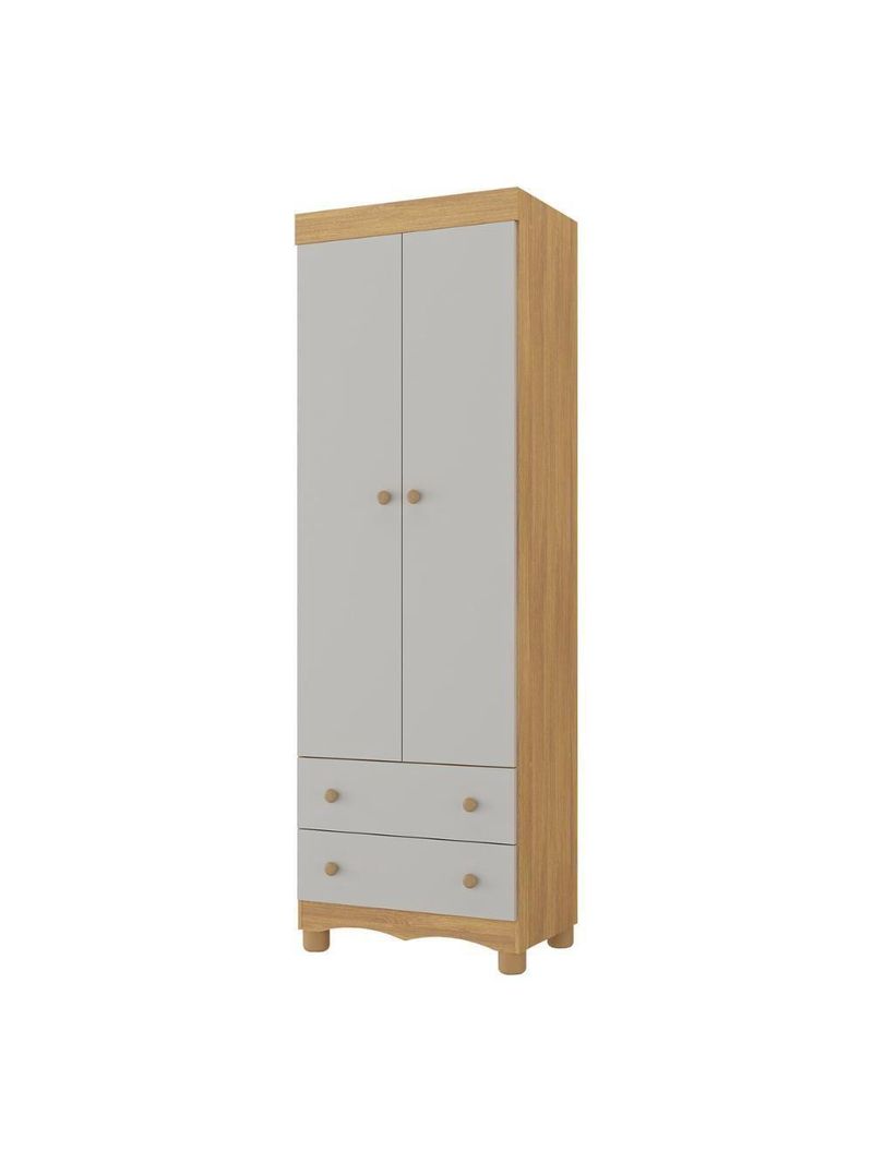 Guardaroupa Infantil 62cm 2 Portas E 2 Gavetas Dengo Multimóveis Mp4436 Madeiradooff White