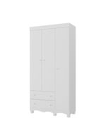 Guarda-roupa Infantil 92cm 3 Portas E 2 Gavetas Dengo Multimóveis Mp4437 Branco Branco