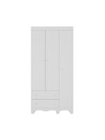 Guarda-roupa Infantil 92cm 3 Portas E 2 Gavetas Dengo Multimóveis Mp4437 Branco Branco