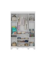 Guardaroupa Infantil 122cm 4 Portas E 2 Gavetas Dengo Multimóveis Mp4438 Brancooff White