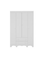 Guarda-roupa Infantil 122cm 4 Portas E 2 Gavetas Dengo Multimóveis Mp4438 Branco Branco