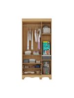 Guardaroupa Infantil 92cm 3 Portas E 2 Gavetas Dengo Multimóveis  Madeiradobranco