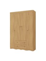 Guarda-roupa Infantil 122cm 4 Portas E 2 Gavetas Realeza Multimóveis Mp4453 Madeirado Madeirado