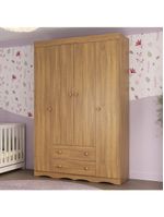 Guarda-roupa Infantil 122cm 4 Portas E 2 Gavetas Realeza Multimóveis Mp4453 Madeirado Madeirado